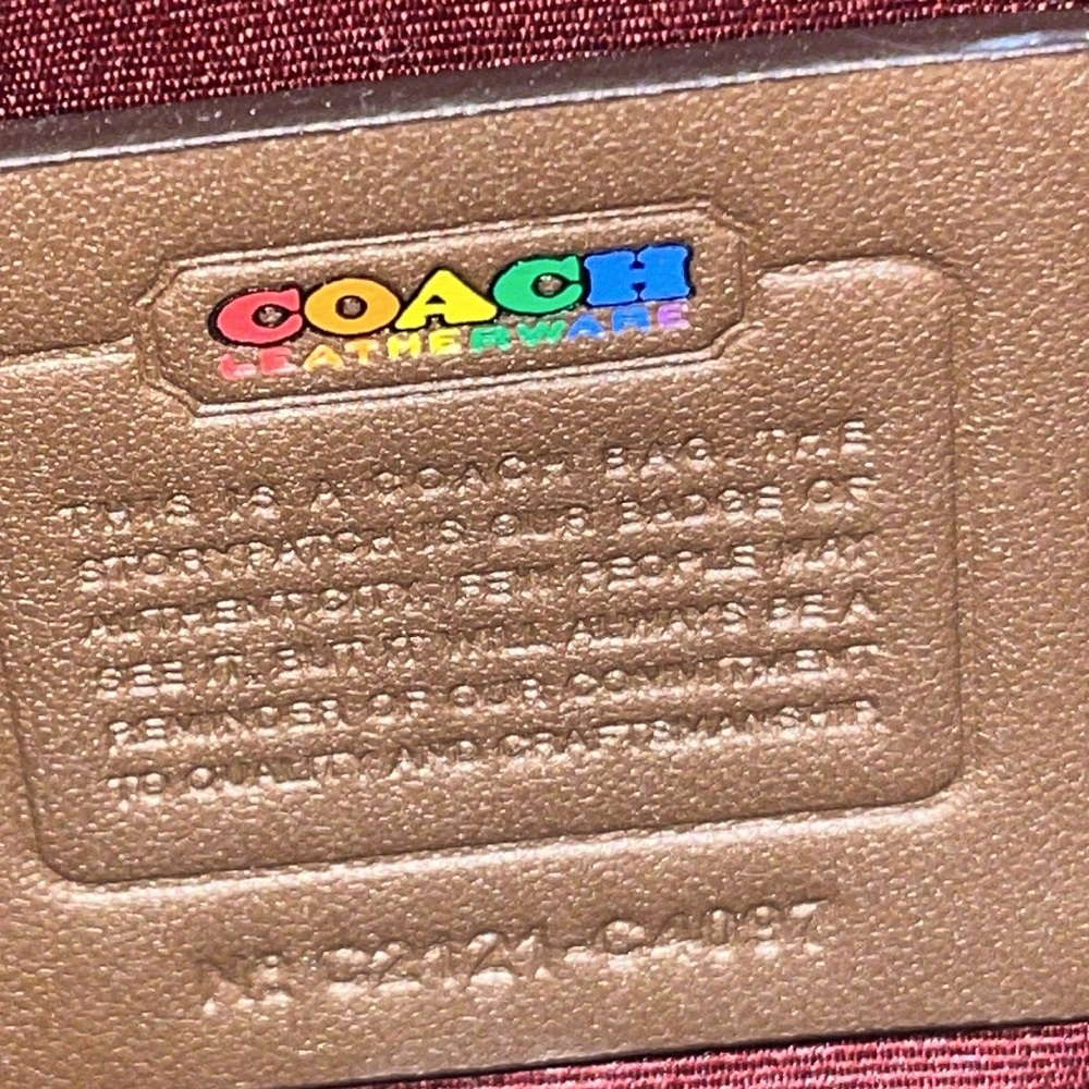 Coach Pennie Backpack 22 In Rainbow Signature - Picture 3 of 14